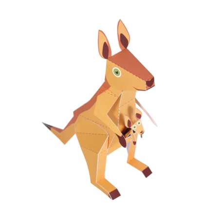 Papierspielzeugset 4 australische Tiere